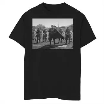 Футболка с изображением портрета Моффа Гидеона для мальчиков 8–20 лет «Звездные войны: Мандалорец» Star Wars, черный