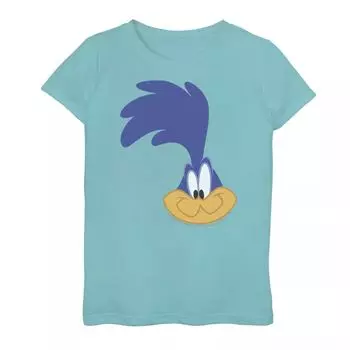 Футболка с изображением портрета Road Runner для девочек 7–16 лет Looney Tunes Licensed Character