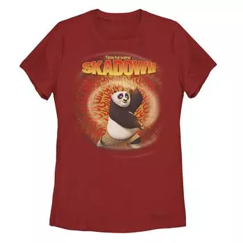 Футболка с изображением портрета Skadow Po для юниоров «Kung Fu Panda Time For Some Skadow Po» Licensed Character