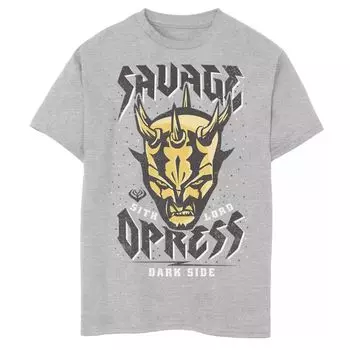 Футболка с изображением портрета «Темная сторона» для мальчиков 8–20 лет «Звездные войны: Войны клонов» Savage Opress Star Wars