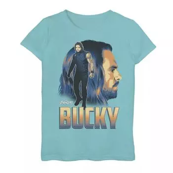 Футболка с изображением профиля «Marvel Infinity War» Bucky для девочек 7–16 лет Marvel