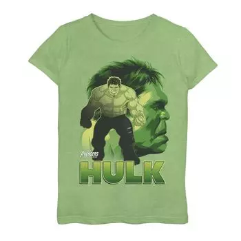 Футболка с изображением профиля Marvel Infinity War Hulk для девочек 7–16 лет Marvel