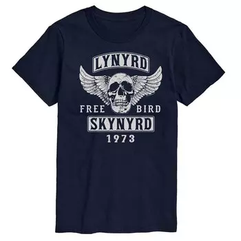 Футболка с изображением птиц Big & Tall Lynyrd Skynyrd Free Licensed Character, темно-синий