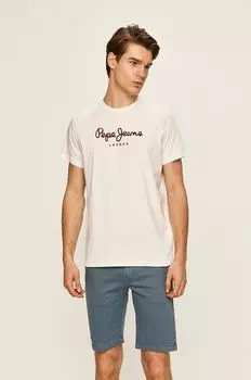 Футболка с изображением яйца Pepe Jeans, белый