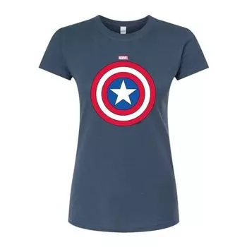 Футболка с изображением щита Капитана Америки от Юниорс Marvel, цвет indigo