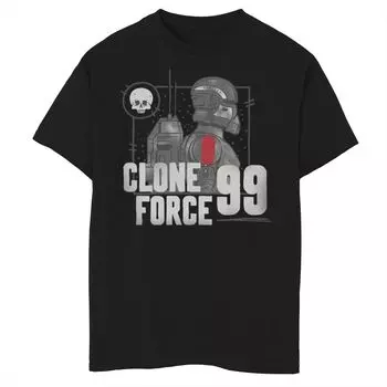 Футболка с изображением схематического портрета и графикой для мальчиков 8–20 лет «Звездные войны» The Bad Batch Clone Force 99 Star Wars
