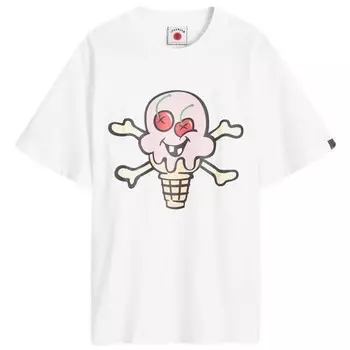 Футболка с изображением шишек и костей Icecream, белый
