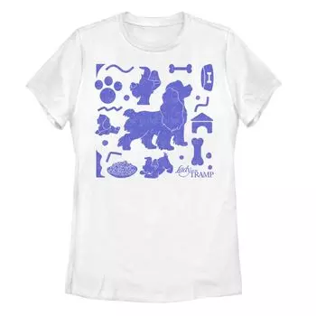 Футболка с изображением силуэта Disney Lady And The Tramp для юниоров Disney Disney