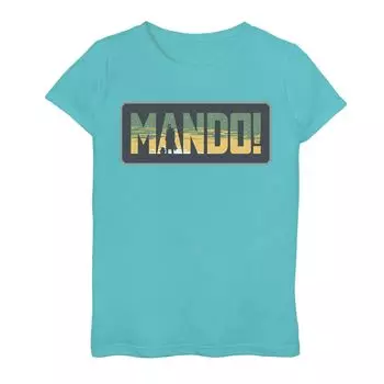 Футболка с изображением силуэтов заката Mandalorian Mandalorian для девочек 7–16 лет Licensed Character