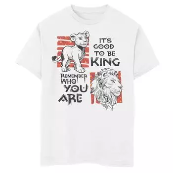 Футболка с изображением Симбы Муфасы в прямом эфире для мальчиков 8–20 лет «Король Лев» Диснея Disney