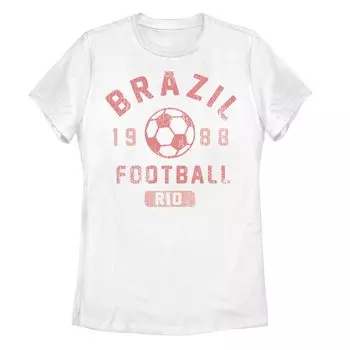 Футболка с изображением символа футбольного мяча Рио-де-Жанейро среди юниоров Бразилии 1988 года