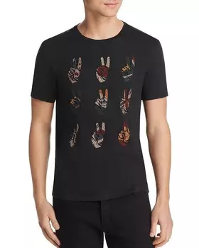 Футболка с изображением символа мира John Varvatos Star USA, черный