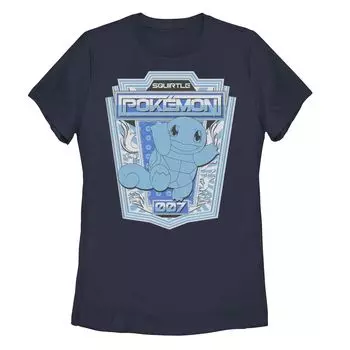 Футболка с изображением синего значка Pokemon Squirtle для юниоров 007 Licensed Character