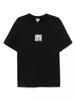 Футболка с изображением слона из джунглей Kenzo, черный