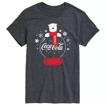 Футболка с изображением снежного шара Big & Tall Coca-Cola Polar Bear Licensed Character, серый