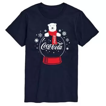 Футболка с изображением снежного шара Big & Tall Coca-Cola Polar Bear Licensed Character, синий