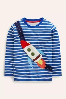 Футболка с изображением сумки новинки от Rocket Boden, синий