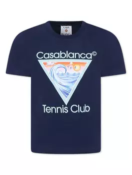 Футболка с изображением теннисного клуба CASABLANCA KIDS, синий