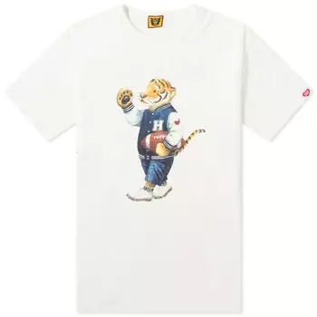 Футболка с изображением тигра в стиле преппи Human Made, белый