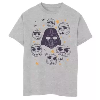Футболка с изображением тыквы «Звездные войны» для мальчиков 8–20 лет «Дарт Вейдер и солдат-солдат» Star Wars