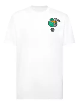 Футболка с изображением утиной груди Philipp Plein, белый