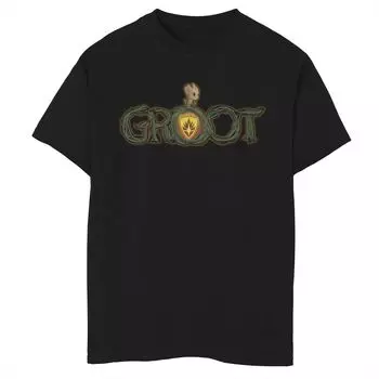 Футболка с изображением виноградной лозы и текстом с изображением Marvel Groot для мальчиков 8–20 лет Marvel
