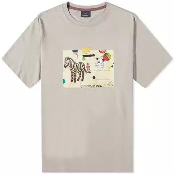 Футболка с изображением зебры Paul Smith, серый