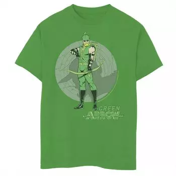 Футболка с изображением зеленой стрелки и мишени из комиксов DC для мальчиков 8–20 лет DC Comics