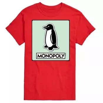 Футболка с изображением жетона игры Big & Tall Monopoly Penguin Licensed Character, красный
