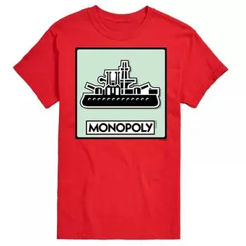 Футболка с изображением жетона игры Big & Tall Monopoly Ship Licensed Character, красный