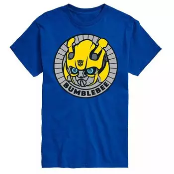 Футболка с изображением значка Big & Tall Transformers Bumblebee Licensed Character, синий