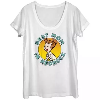 Футболка с изображением значка The Flintstones Wilma Best Mom In Bedrock для юниоров Licensed Character
