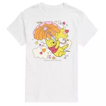 Футболка с изображением зонтики Disney's Winnie the Pooh Big & Tall Pooh Licensed Character, белый