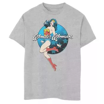 Футболка с изображением звезд и кругов DC Comics Wonder Woman для мальчиков 8–20 лет Licensed Character