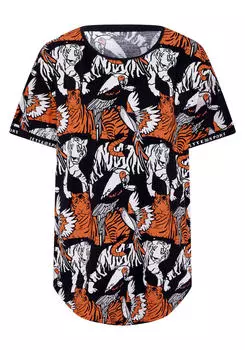 Футболка с изящным лейблом JETTE SPORT, цвет schwarz