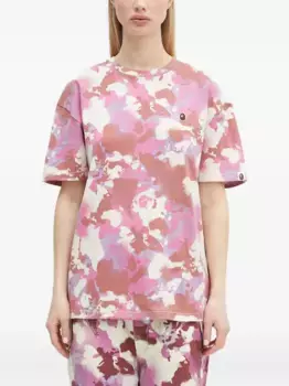 Футболка с камуфляжным принтом A BATHING APE, розовый