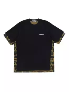 Футболка с камуфляжным принтом A BATHING APE, черный