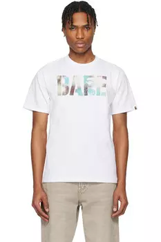 Футболка с камуфляжным принтом и трафаретом логотипа 'bape' Bape, белый