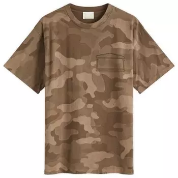 Футболка с камуфляжным принтом «Состаренный храм» Aries, зеленый