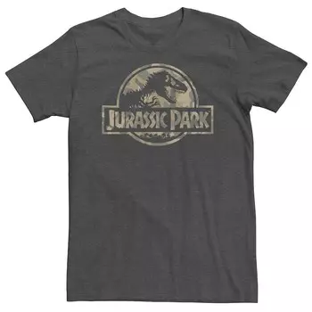 Футболка с камуфляжным рисунком Big & Tall Jurassic Park Licensed Character, цвет Charcoal Heather