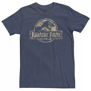 Футболка с камуфляжным рисунком Big & Tall Jurassic Park Licensed Character, цвет Navy Heather