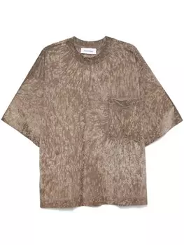 Футболка с камуфляжным рисунком Etudes, коричневый