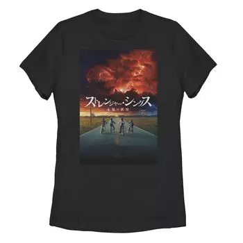 Футболка с кандзи с плакатом «Очень странные дела» для юниоров Licensed Character