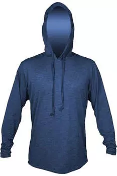 Футболка с капюшоном ANETIK Low Pro Tech, цвет navy heathered