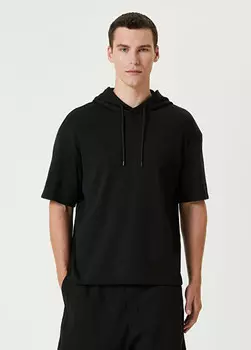Футболка с капюшоном Emporio Armani, черный