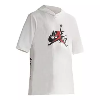 Футболка с капюшоном и коротким рукавом Air Jordan, белый