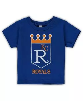 Футболка с капюшоном Royal Kansas City Royals Cooperstown Collection для новорожденных Soft As A Grape, синий