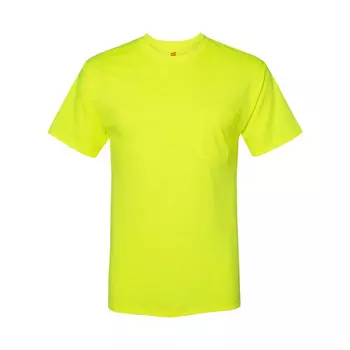 Футболка с карманами Hanes Workwear, цвет Safety Green