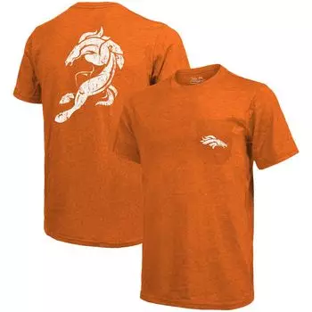 Футболка с карманами Tri-Blend Denver Broncos Majestic Threads - оранжевый