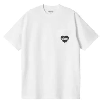 Футболка с карманом Amour S/S Carhartt WIP, цвет Wei/Schwarz
